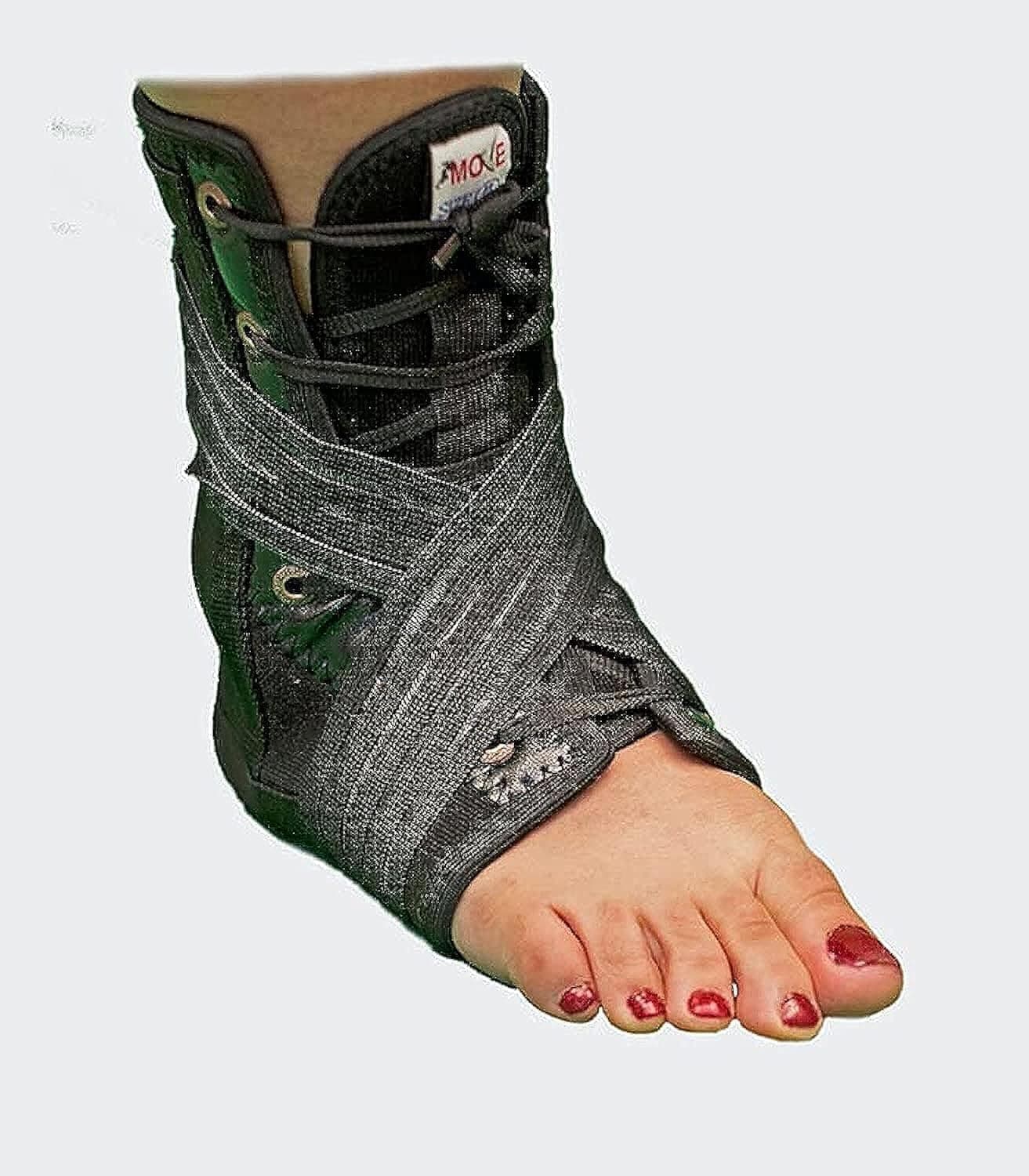 دعامة كاحل جل من موف، مقاس واحد، لون أسود