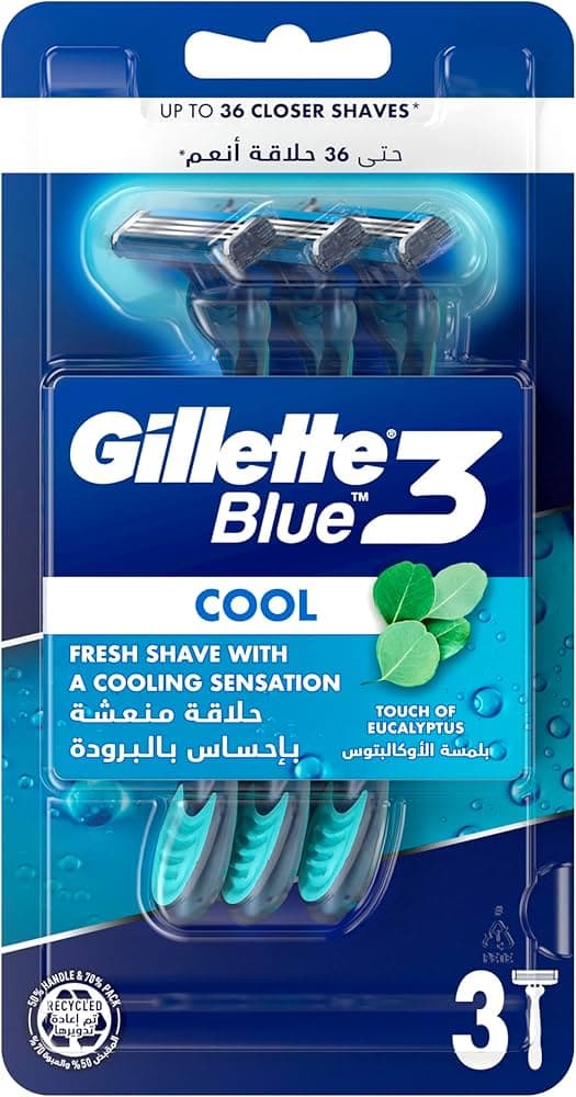 جيليت أزرق 3 بلس 3 قطع
