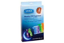 علبة منظم الجرعات الأسبوعية من VOXX (4 جرعات)